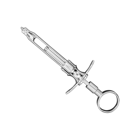 Ointment syringe, ring handle